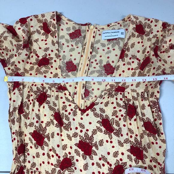 Anthropologie faithful the brand boho floral dress size 4 - Picture 5 of 10